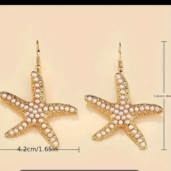 NEW! Hawaiian Hibiscus Seashell Earrings Rhinestones Beach Jewelry - Picture 4 of 7